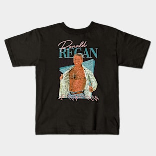 Ronald Regan ¯\_(ツ)_/¯ 90s Styled Aesthetic Fan Design Kids T-Shirt